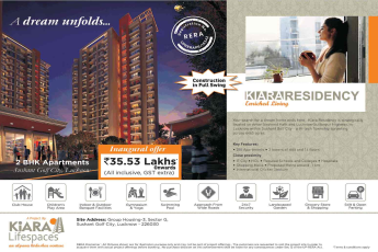 Avail Inaugural Offer & book your home @ Rs. 35.53 Lacs at Kiara Residency in Lucknow